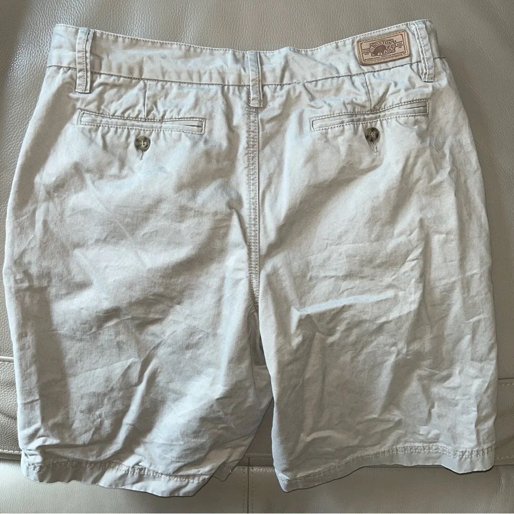 3 CHINO CLASSIC FIT Cotton Shorts Flat Front(khaki/green),Pleated(gray) sz Men34 - Picture 8 of 13
